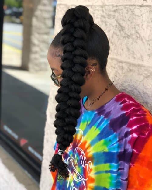 17 Hottest Braided Ponytail Hairstyles For Black Women