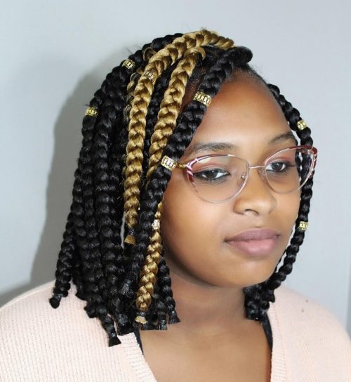 braiding protective style where the braids appear xvi Lit Short Box Braids You Have to See