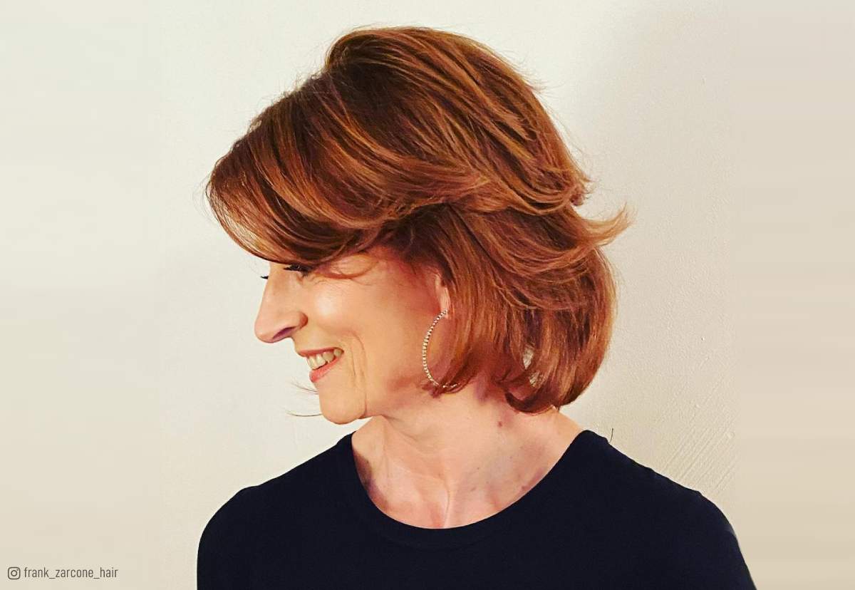 Image of The layered bob haircut for women over 50