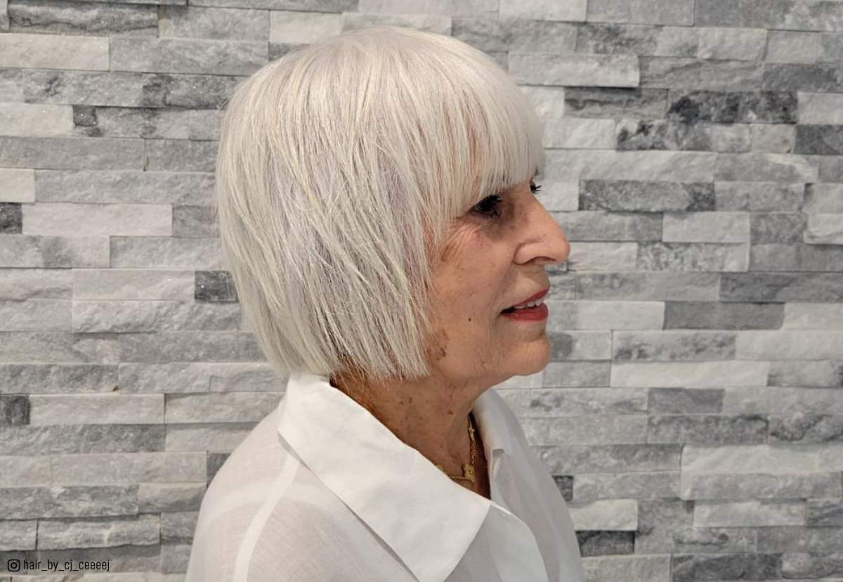 Image of Blunt bob with layers fine hair