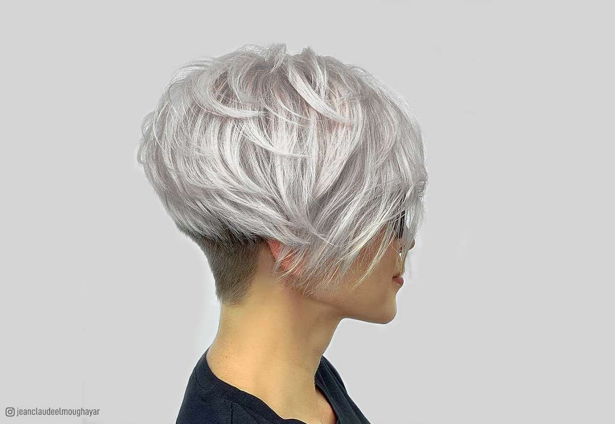 Image of Short layered haircut with pixie cut