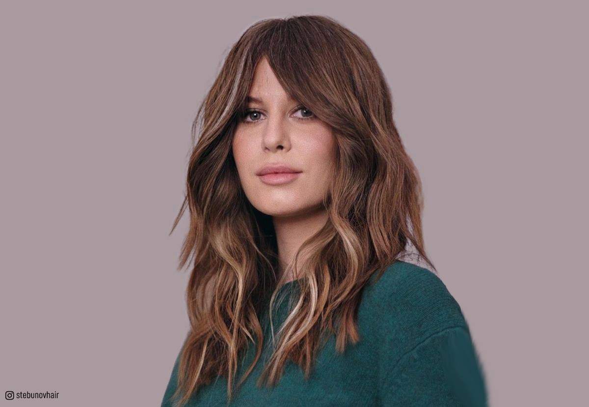 Image of Long layered shaggy hair with tousled waves