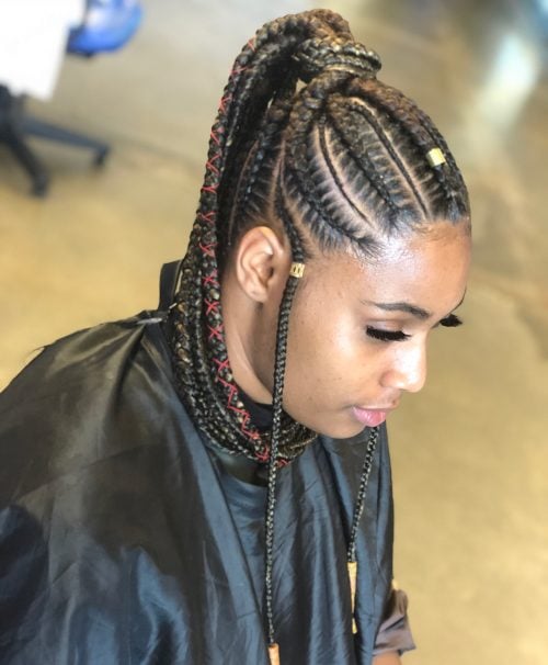 s trendsetting hairstyle inward her music videos from the album sixteen Hot Lemonade Braids Inspired yesteryear Beyoncé’s Music Video