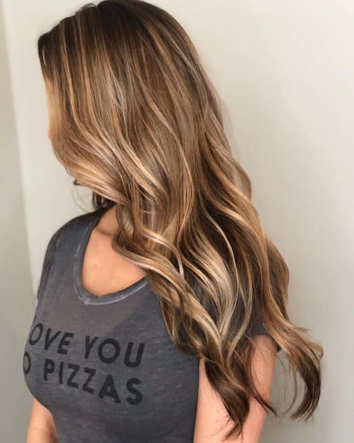 Bronde Highlights on Golden Brown Hair