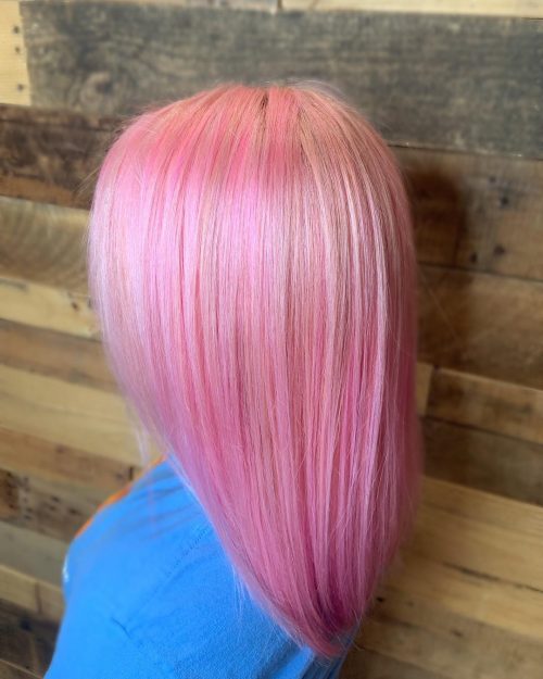 A pastel pinkish pilus color is a soft in addition to frail version of pinkish that The xviii Prettiest Pastel Pink Hair Color Ideas Right Now