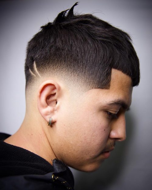 s a type of haircut where the hairline is cutting into a direct delineate The Line Up Haircut: sixteen Awesome Examples