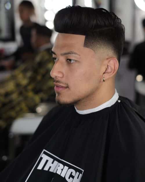 s a type of haircut where the hairline is cutting into a direct delineate The Line Up Haircut: sixteen Awesome Examples