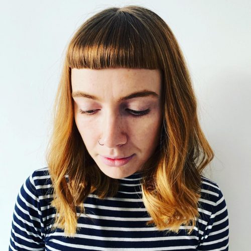A long bob amongst bangs is a haircut that ends anywhere betwixt the shoulder together with collarbone  22 Chic Long Bob amongst Bangs