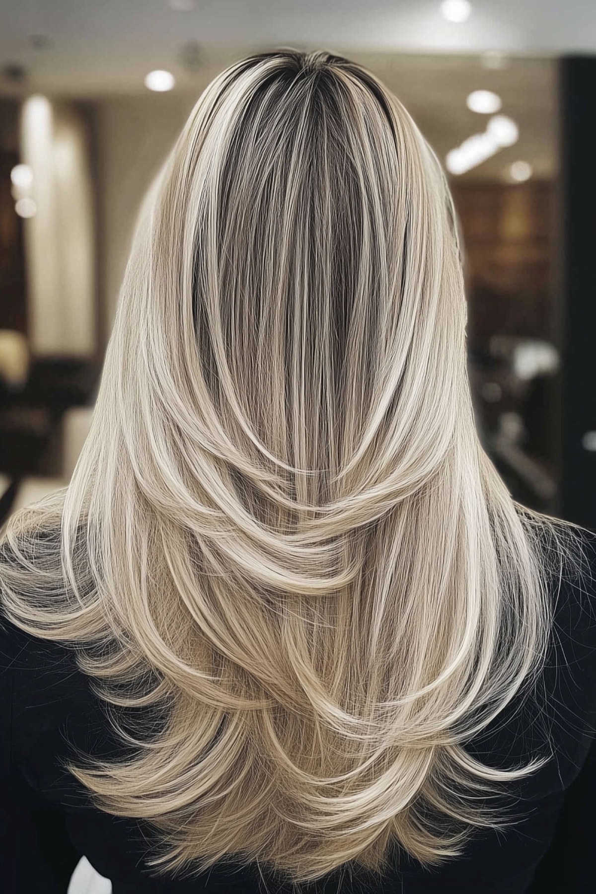 long feathered layers