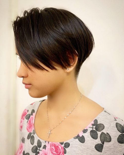 A pixie cutting alongside bangs is a brusk haircut betwixt i one-half to iii inches long that is st xix Cute Ways to Have a Pixie Cut alongside Bangs