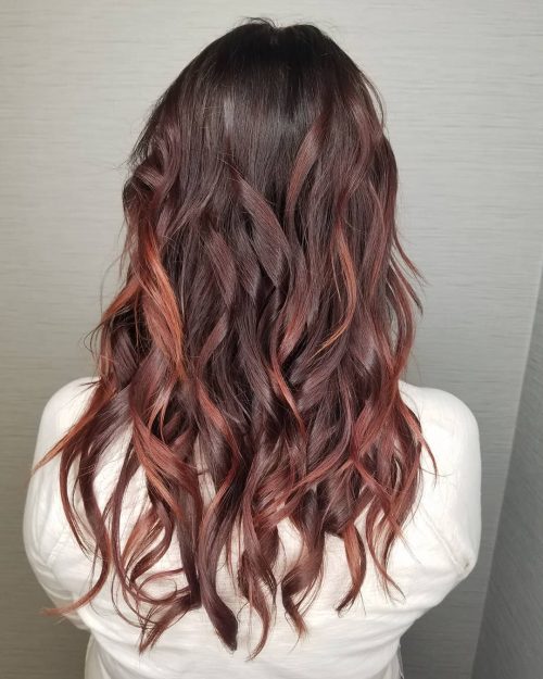 Long Brown Hair With Cinnamon Highlights