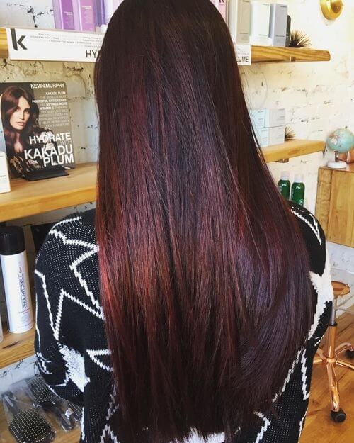 Burgundy Brown Hair Color Chart