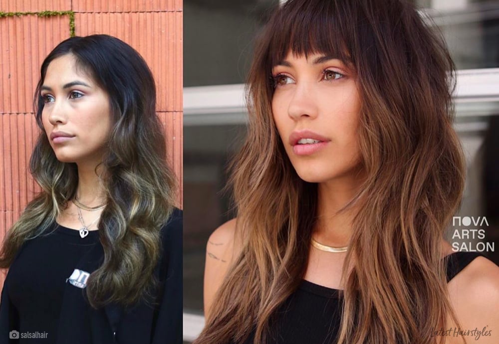 44 Trendy & Easy Long Layered Hair with Bangs for 2023