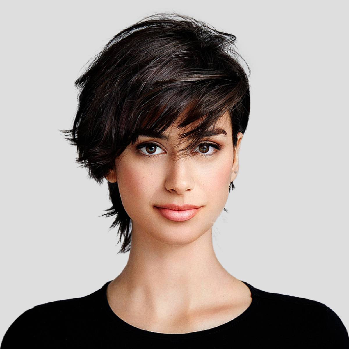Image of Long shaggy pixie cut with ombré