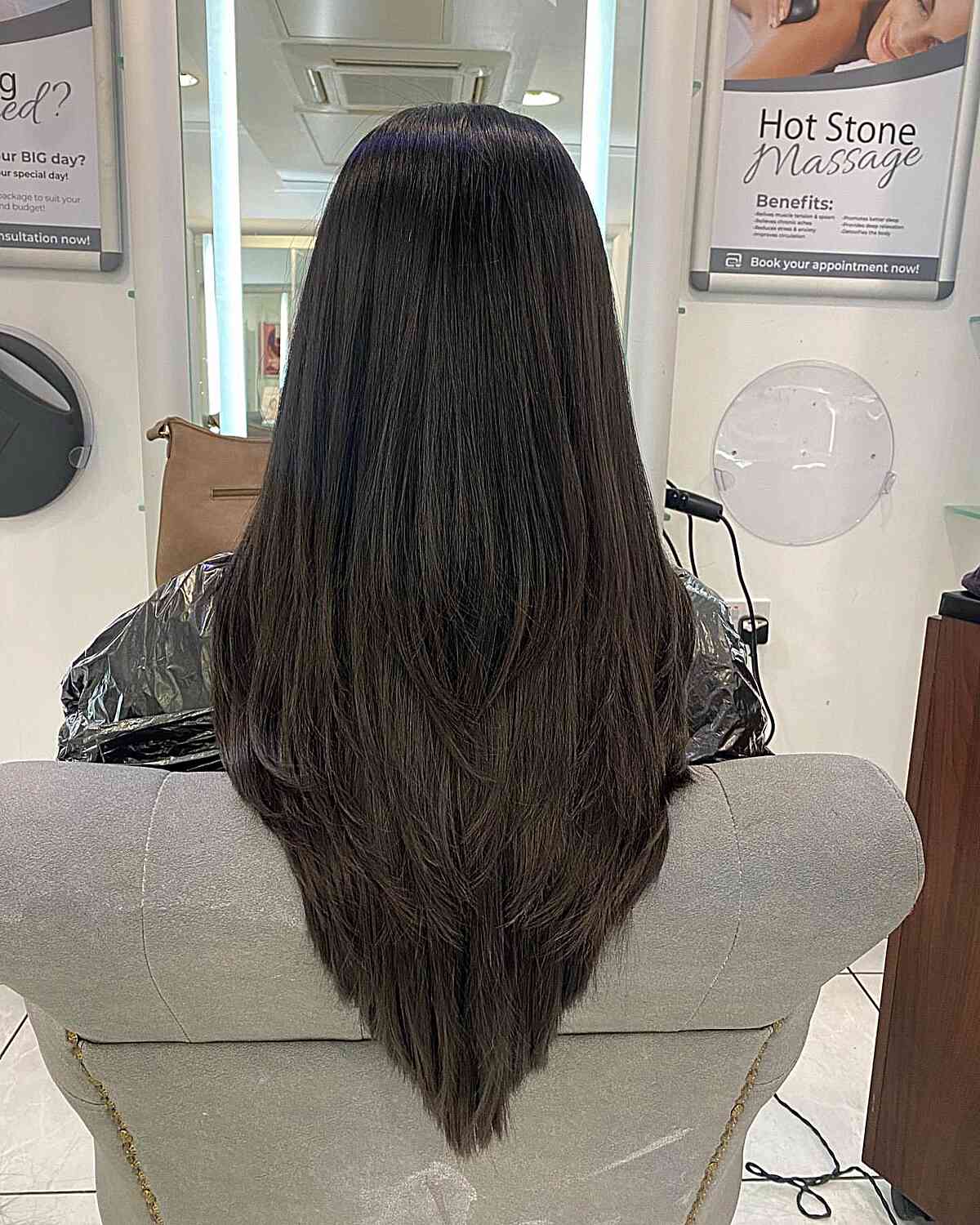 Long V-shape layers long layered