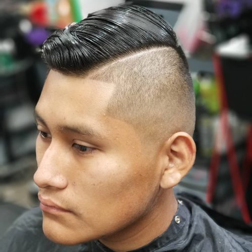 The difficult component haircut is when a describe is shaved inwards the scalp to create a contrasting divisi 24 Hard Part Haircut Ideas for Your Next Inspiration