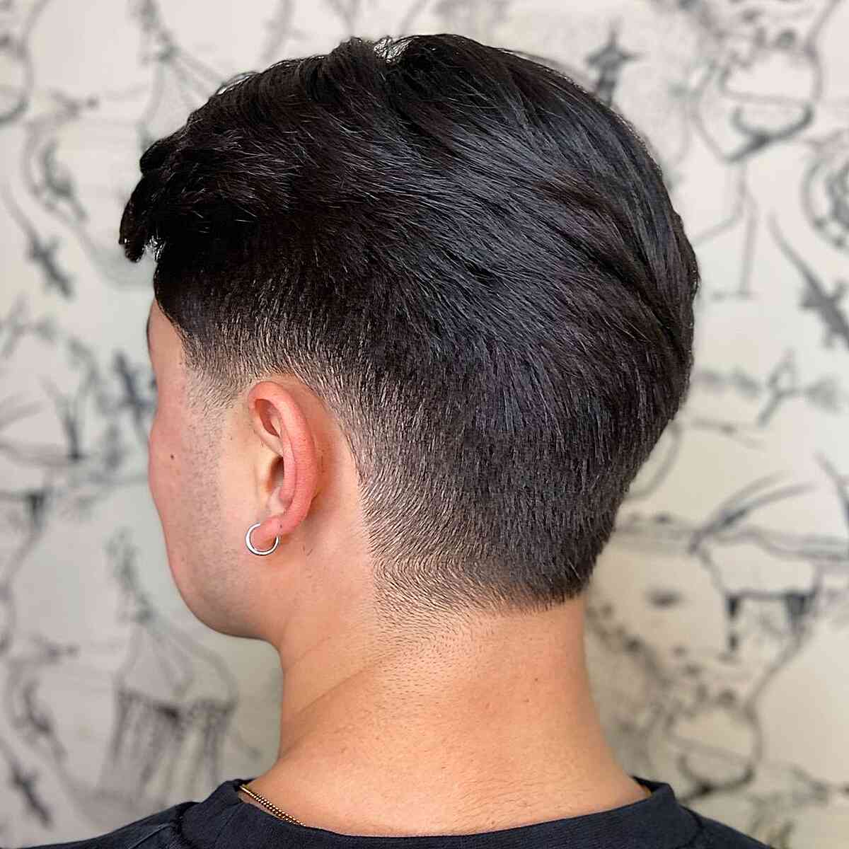Low Burst Fade with Tapered Back on guys