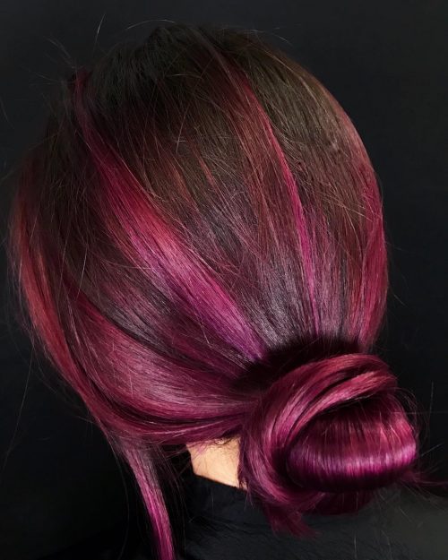 A burgundy pilus color is a blend of brownish together with imperial that create a deep burgundy cherry vino 38 Best Burgundy Hair Color Ideas – Yummy Wine Colors!