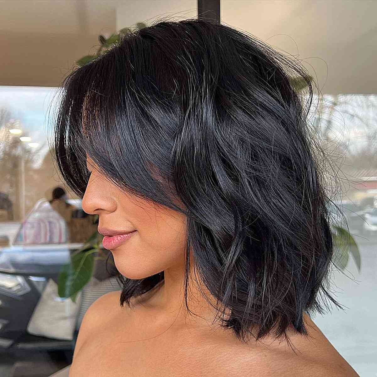 Marvelously Layered Bob Shoulder Lengths