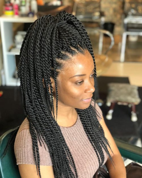 is a pop protective hairstyle for dark women who encompass their natural pilus 24 Senegalese Twist Styles to Try Right Now