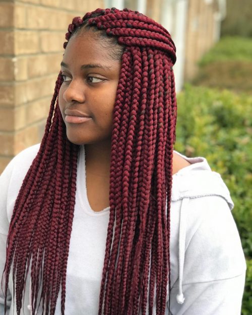 The 13 Hottest Burgundy Box Braids