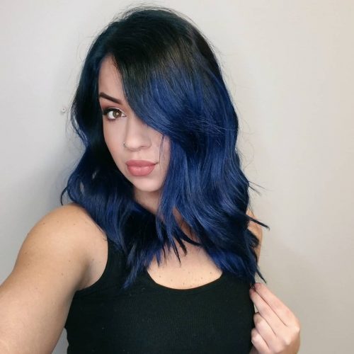 fascinating fashion pilus color that lets the rebel side of your personality hold upward expressed Dark Blue Hair Trend: fifteen Awesome Examples to Consider