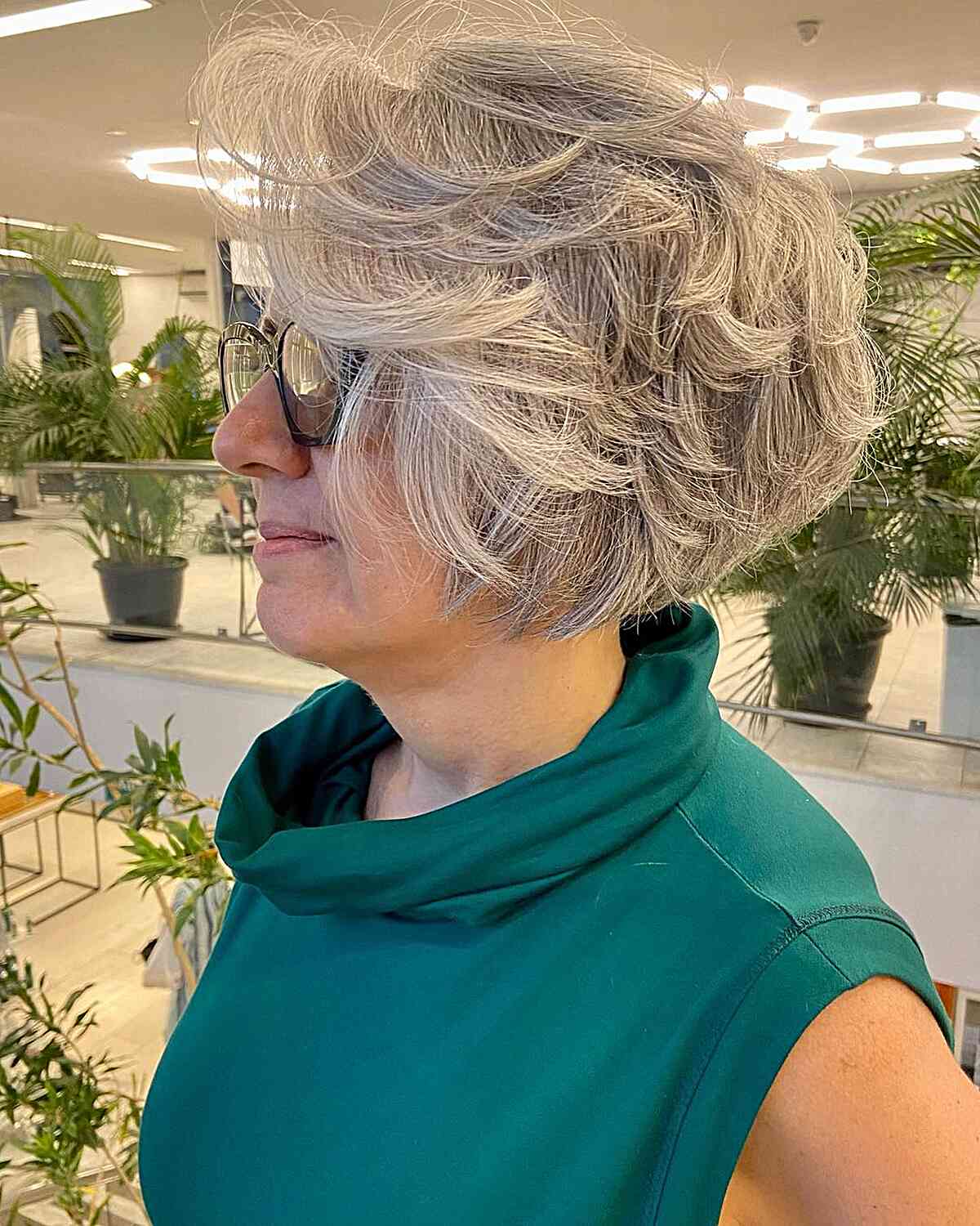 Messy Feathered Pixie Bob for Older Women Over 70