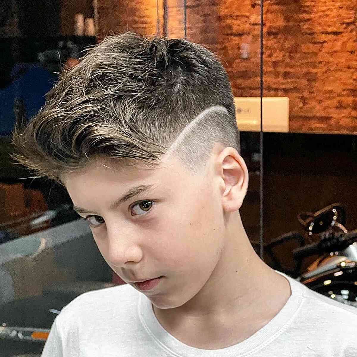 Modern Disconnected Textured Undercut Haircut for Kids