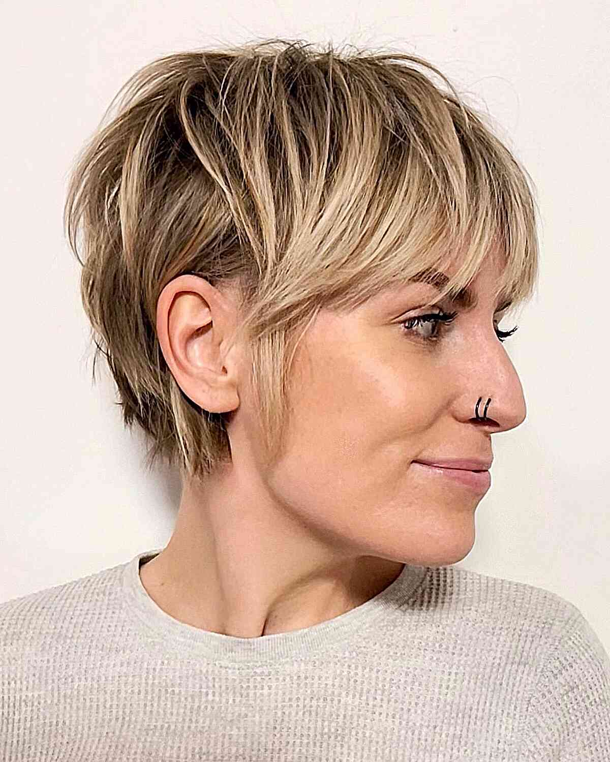 Modern Pixie Cut with Wispy Bangs
