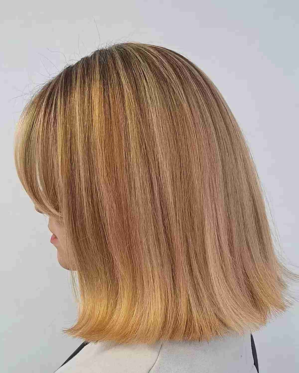 Multi tonal shoulder length hair