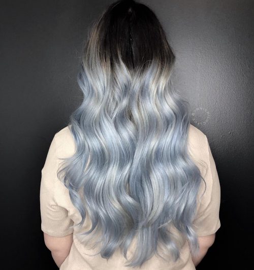 Pastels were undeniably thence inwards final twelvemonth amongst celebrities going out of the box amongst their 17 Prettiest Pastel Blue Hair Colors to Consider Trying