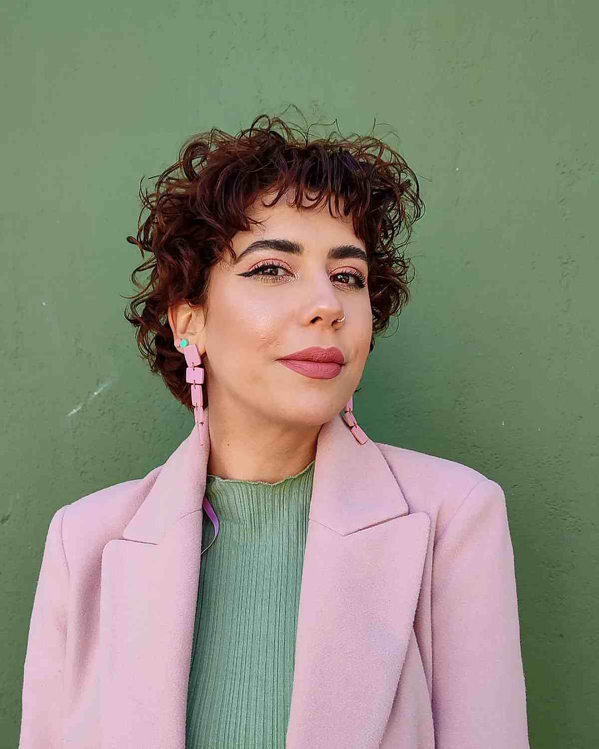 Piece-y Fringe and Short Layered Curls