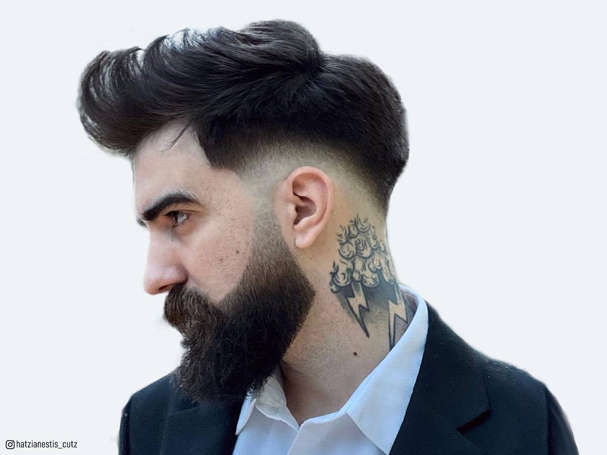 Image of Short wolf cut with quiff for men