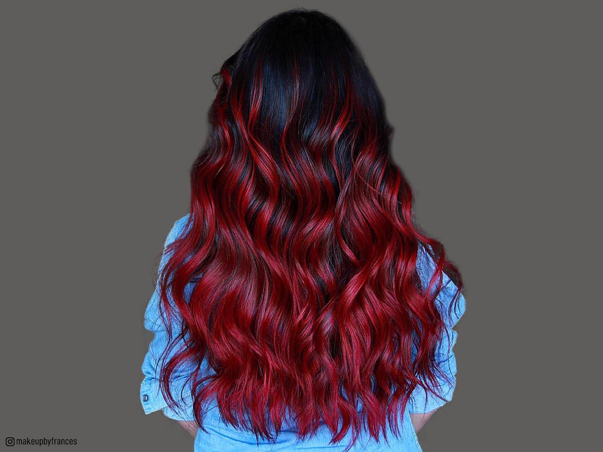 Red and Black Hair: Ombre, Balayage & Highlights