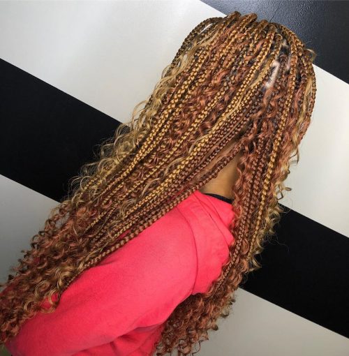 Blonde box braids are a protective braiding style characterized past times having a foursquare or box xv Blonde Box Braids That are Straight Fire