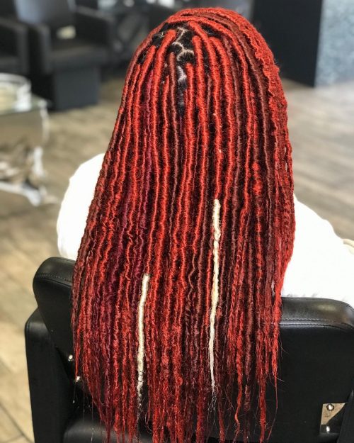 Faux locs are a protective mode created yesteryear wrapping synthetic or existent human pilus some n Get Your Goddess On: The 22 Hottest Faux Locs