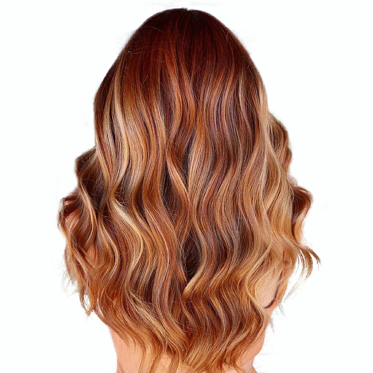 Red Hair With Blonde Ombre Highlights