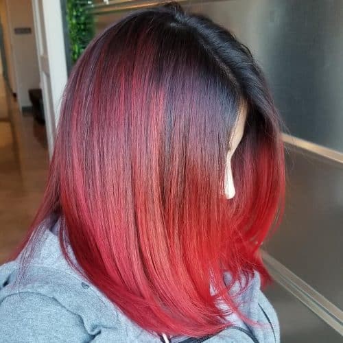 27 Blazing Hot Red Ombre Hair Color Ideas In 2020