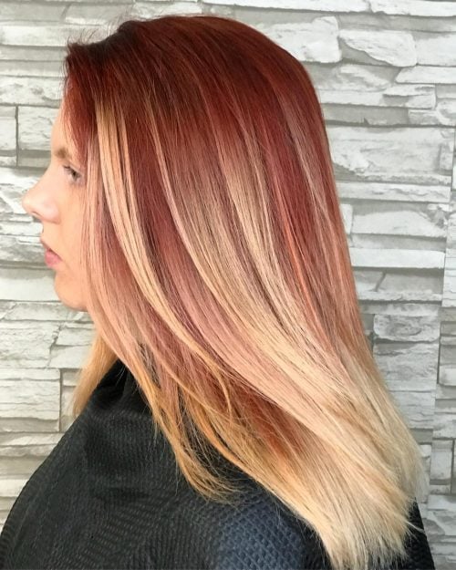 Red as well as blonde pilus colors are a cool twist to the classic blonde pilus that incorporates s xix Best Red as well as Blonde Hair Color Ideas You’ll See This Year