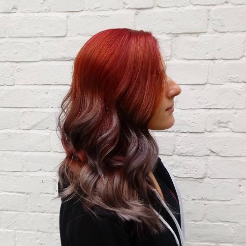 A ruddy ombre pilus color is when the pilus is dyed alongside ruddy in addition to some other color that gradually 27 Blazing Hot Red Ombre Hair Color Ideas