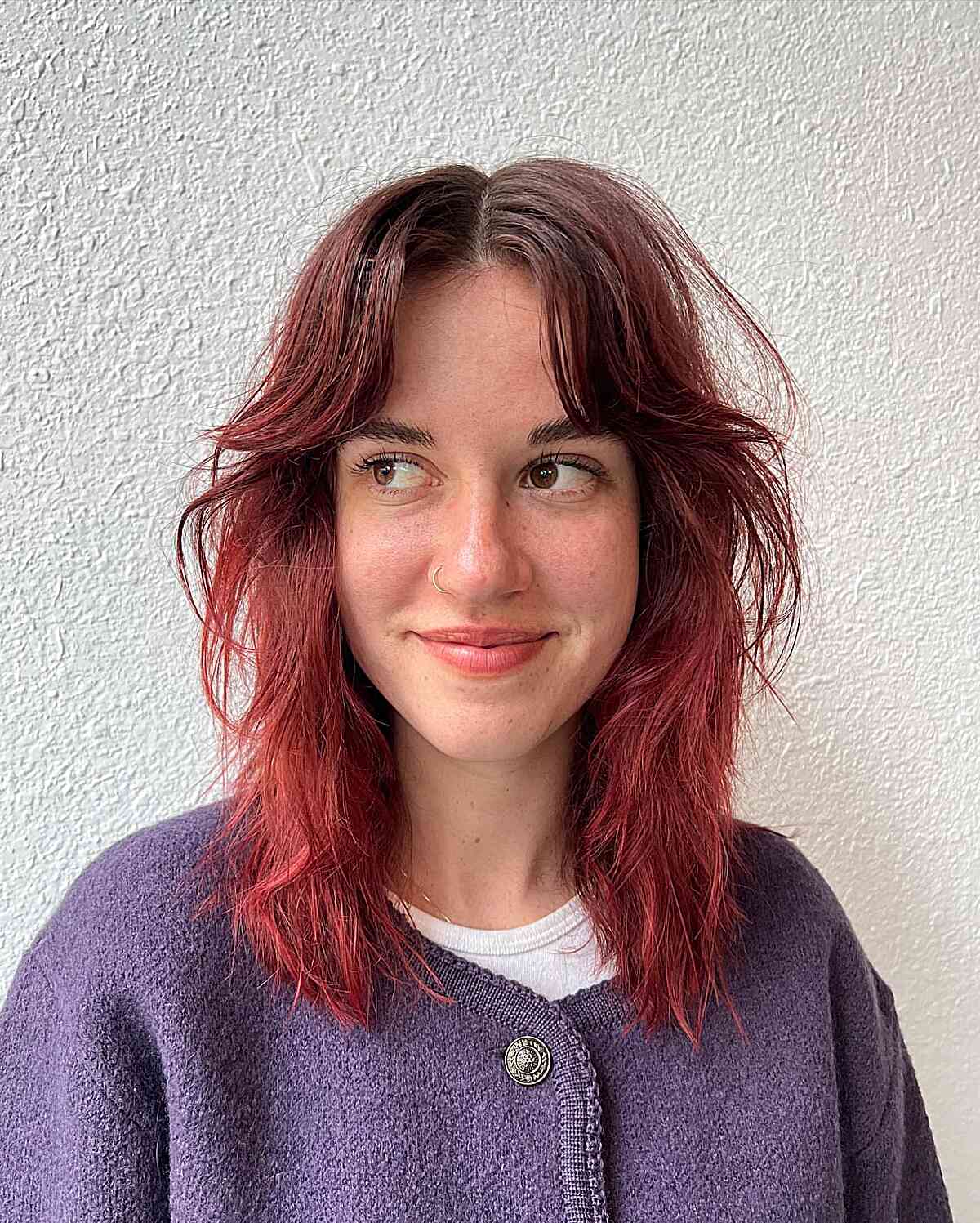 Remarkable razor cut shoulder length hair