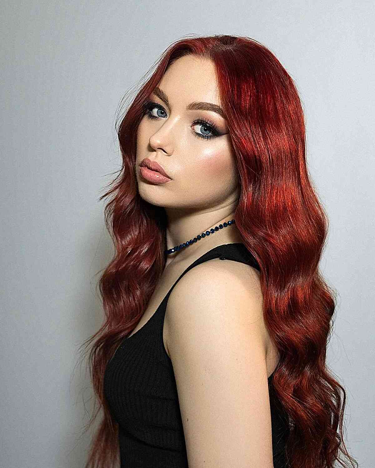 Long-Length Rich Copper Red Mermaid Hair