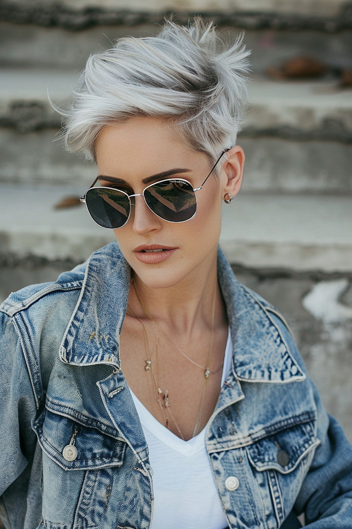 Picture of a rocker chic a simple hairstyle