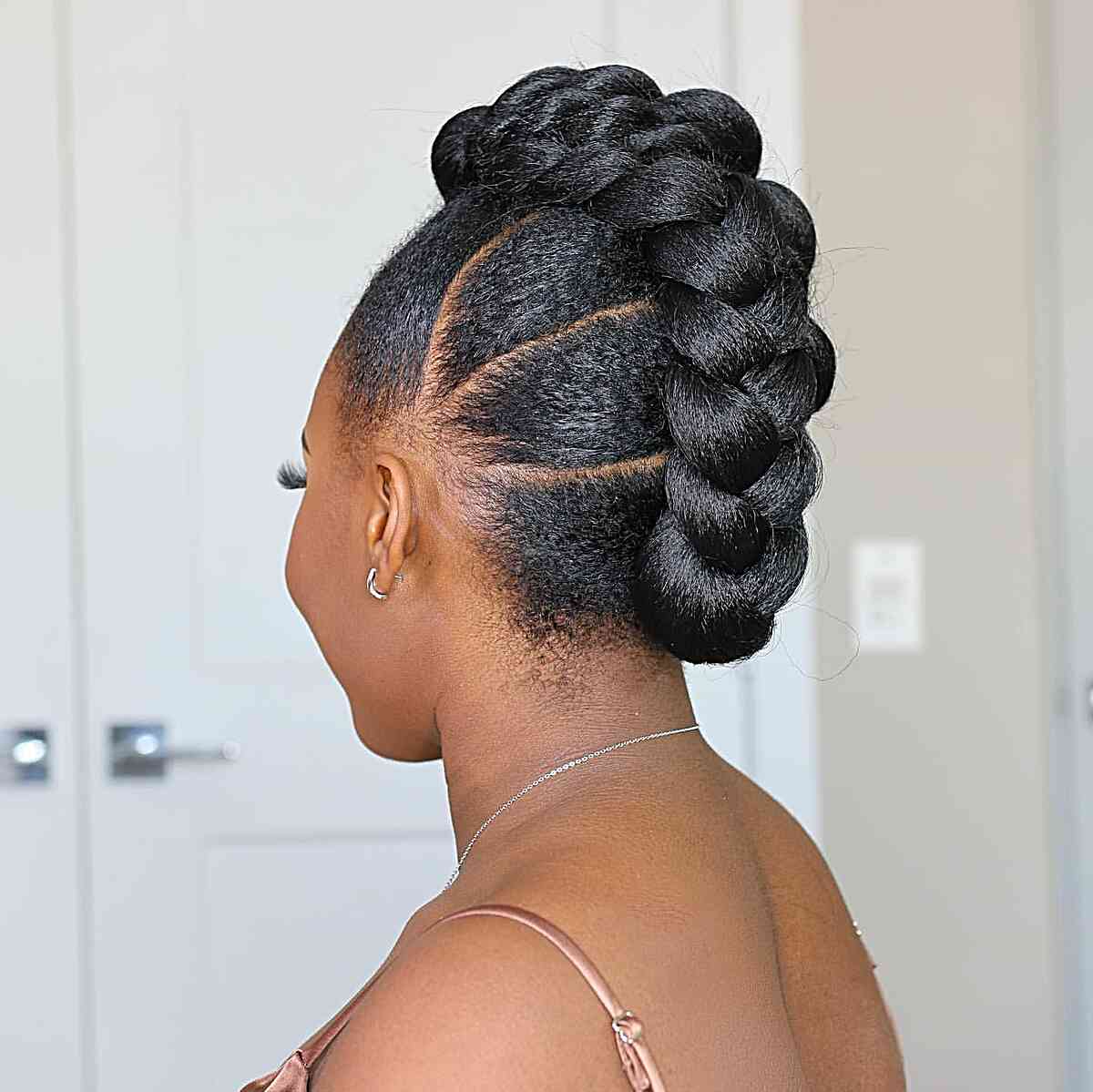 Romantic Faux Updo for Medium Hair