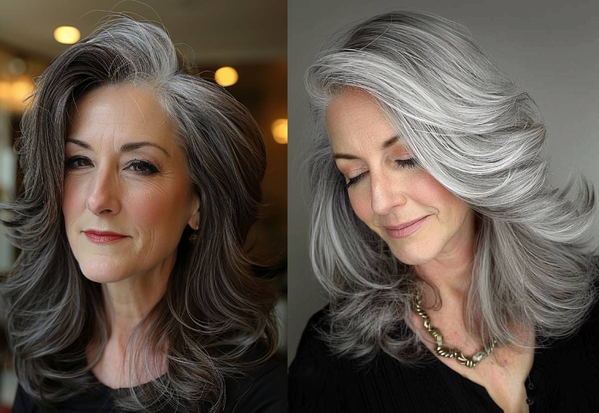 All About Salt And Pepper Hair - A Trend Designed To Spice Up Your Look |  Lavender hair, Long gray hair, Natural gray hair