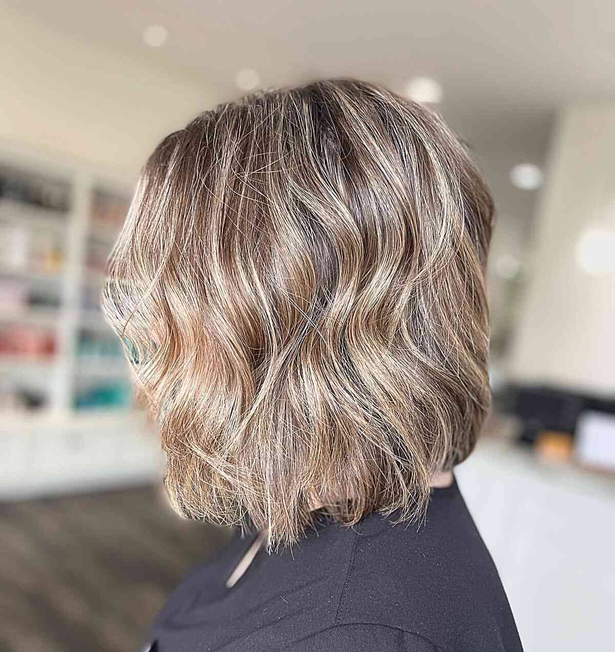Sassy Soft Textured Bob with Loose Waves