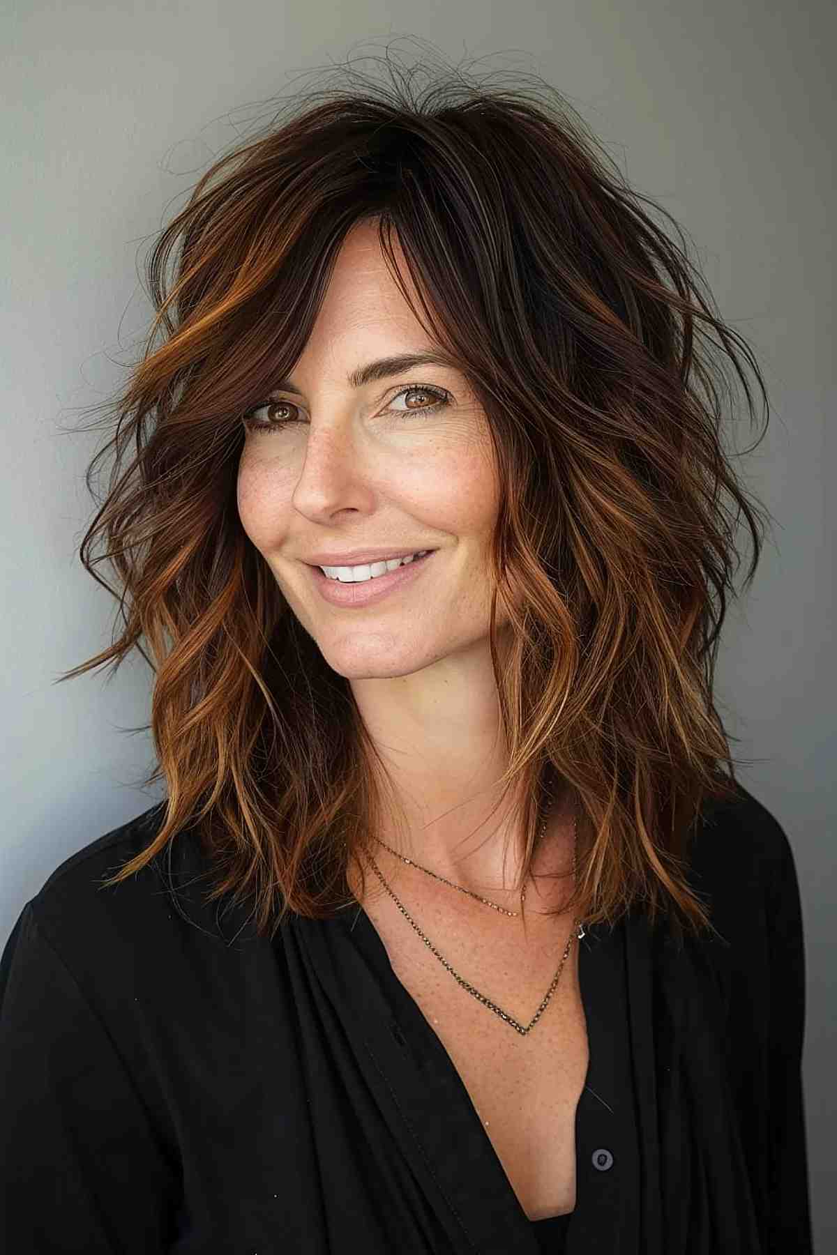 Shag-Inspired Shoulder-Length Haircut