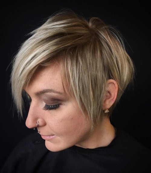 Shaggy Pixie Cut with Side Bangs