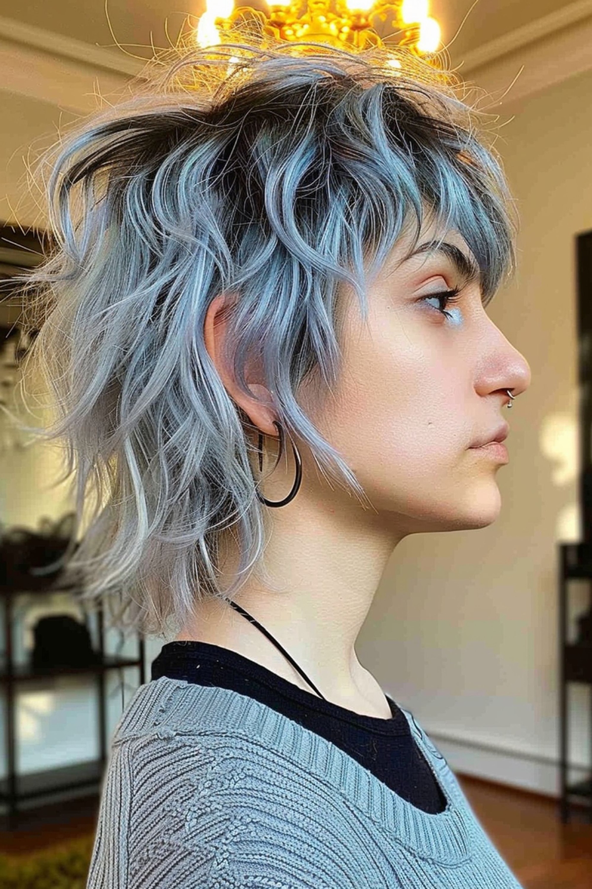Shaggy rocker haircut