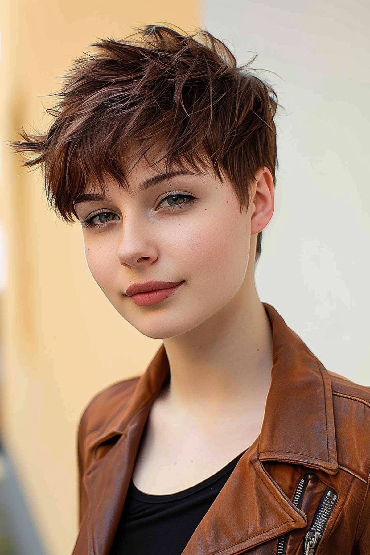 shattered pixie with choppy bangs